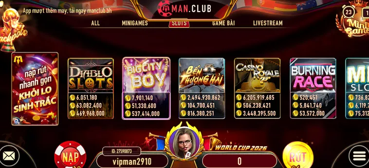 Sảnh Nổ Hũ ManClub Bùng Nổ Phần Thưởng Đẳng Cấp Chinh Phục Những Kho Báu Khổng Lồ